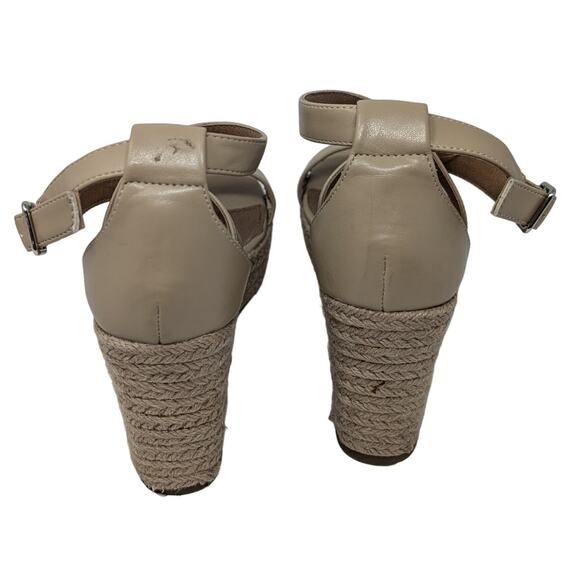 Steve‎ Madden Montauk Espadrille Natural Strappy Sandal Platform Wedge Size 8 - Picture 7 of 9
